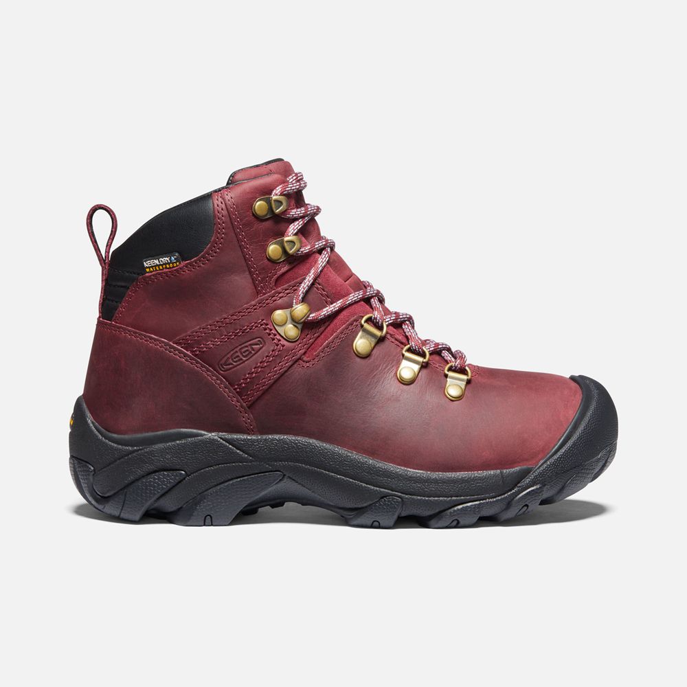 Botas de Seguridad Keen Mexico Rojos Oscuro - Mujer Pyrenees - NO8749263